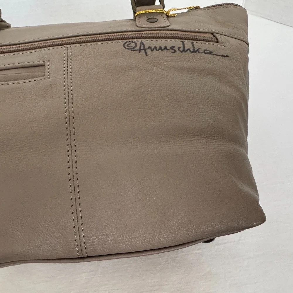 Anuschka Satchel Crossbody NEW with Tags 540-DRD-0 Dreamy Dahlias Bronze Signed